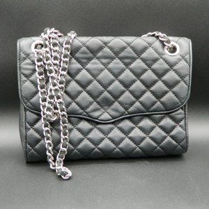 Rebecca Minkoff Black Quilted Bag Medium Size Chain Handle